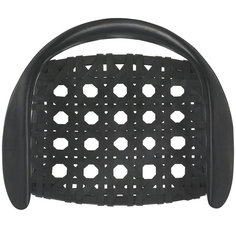 SAFAVIEH Birtie - Fauteuil d'appoint en cuir tressé et bois massif (entièrement assemblé) - L63,5 x P55,9 x H55,9 cm - 25l.x22P.x22H.