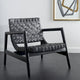 SAFAVIEH Vena Fauteuil d'appoint en cuir tressé - 30 L x 28 P x 28 H - 30Lx28Px28H