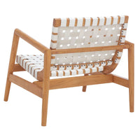 SAFAVIEH Vena Fauteuil d'appoint en cuir tressé - 30 L x 28 P x 28 H - 30Lx28Px28H