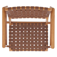 SAFAVIEH Vena Fauteuil d'appoint en cuir tressé - 30 L x 28 P x 28 H - 30Lx28Px28H