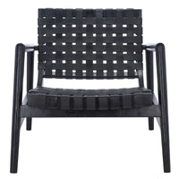 SAFAVIEH Vena Fauteuil d'appoint en cuir tressé - 30 L x 28 P x 28 H - 30Lx28Px28H