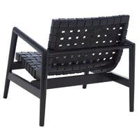 SAFAVIEH Vena Fauteuil d'appoint en cuir tressé - 30 L x 28 P x 28 H - 30Lx28Px28H