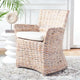 Fauteuil SAFAVIEH Ginny en osier gris délavé – 28 L x 24 P x 33 H – 28Wx24Dx33H