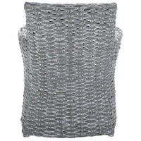 Fauteuil SAFAVIEH Ginny en osier gris délavé – 28 L x 24 P x 33 H – 28Wx24Dx33H