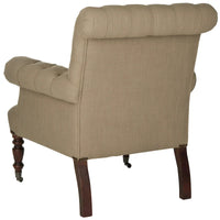 Fauteuil club SAFAVIEH Shaina, taupe véritable - 32,7 x 33,9 x 35,4 - 33L x 34P x 35H