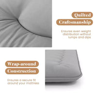 Matelas futon Costway pour lit jumeau/double/queen/king, matelas de sol japonais avec housse lavable et sac de transport, gris