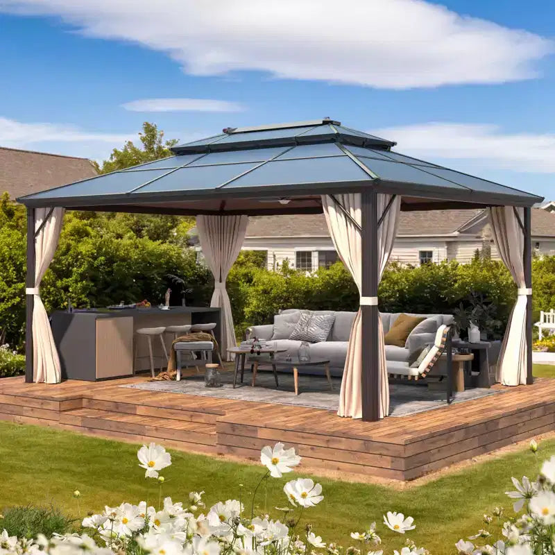 Tonnelle de patio en aluminium EROMMY