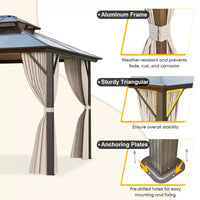 Tonnelle de patio en aluminium EROMMY