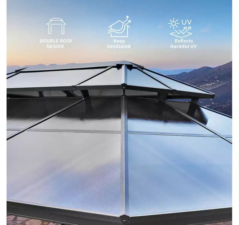 Tonnelle de patio en aluminium EROMMY