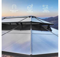 Tonnelle de patio en aluminium EROMMY