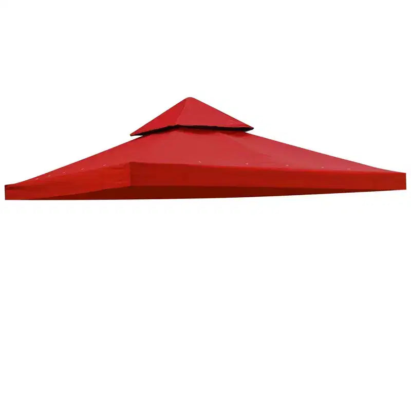Yescom Toit de remplacement de tonnelle UV30+ 3 x 3 m pour abri de jardin extérieur à 2 niveaux, patio, cour, fête, terrasse, rouge