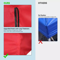 Yescom Toit de rechange pour gazebo 10x10 pi UV30+ pour auvent d'extérieur 2 niveaux, housse pour patio, arrière-cour, fête et terrasse, rouge