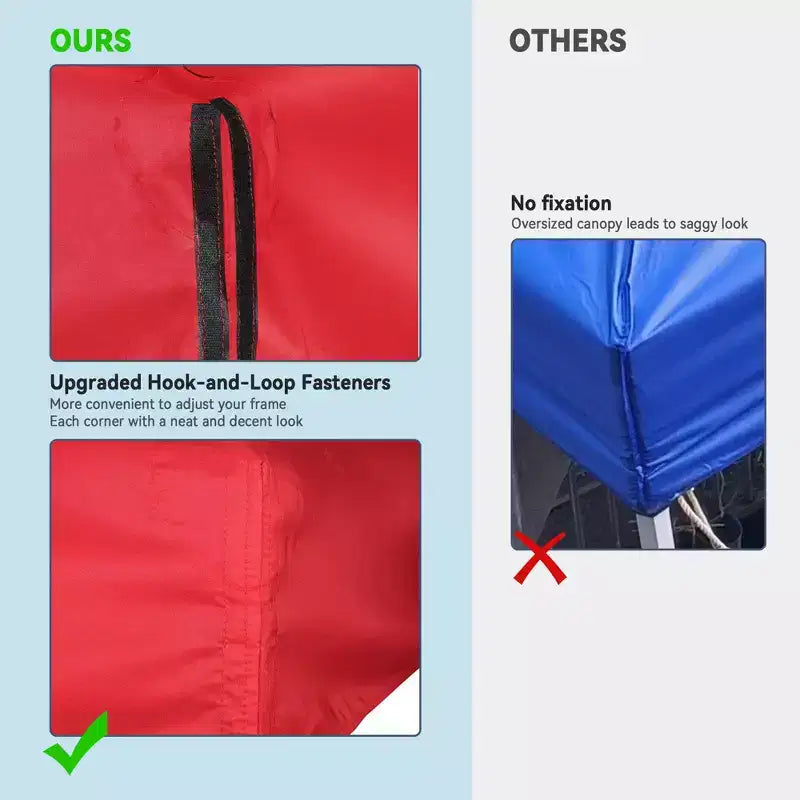 Yescom Toit de rechange pour gazebo 10x10 pi UV30+ pour auvent d'extérieur 2 niveaux, housse pour patio, arrière-cour, fête et terrasse, rouge