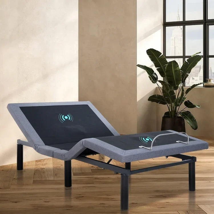 Sommier réglable Idealbase avec massage des pieds à 3 vitesses, inclinaison tête et pieds, télécommande sans fil