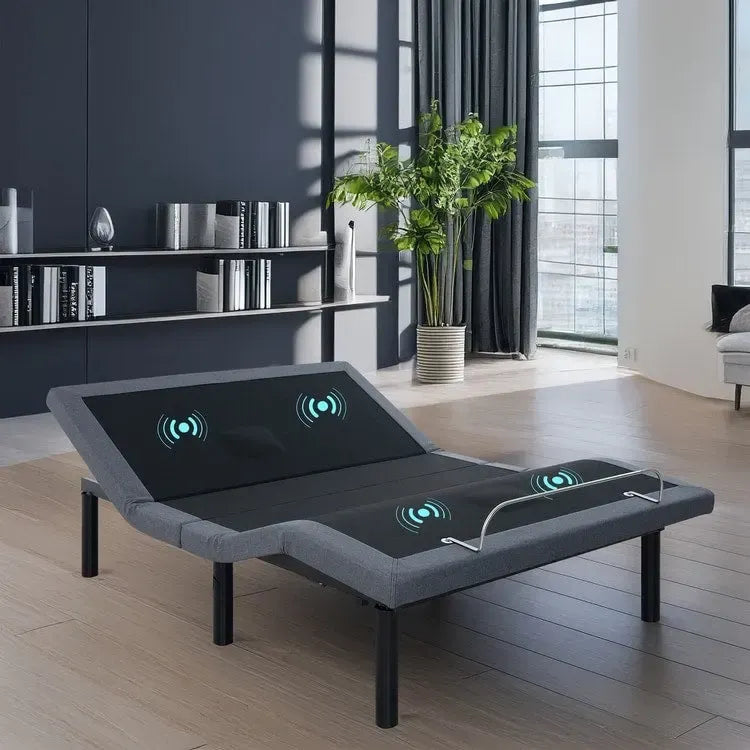 Sommier réglable Idealbase avec massage des pieds à 3 vitesses, inclinaison tête et pieds, télécommande sans fil