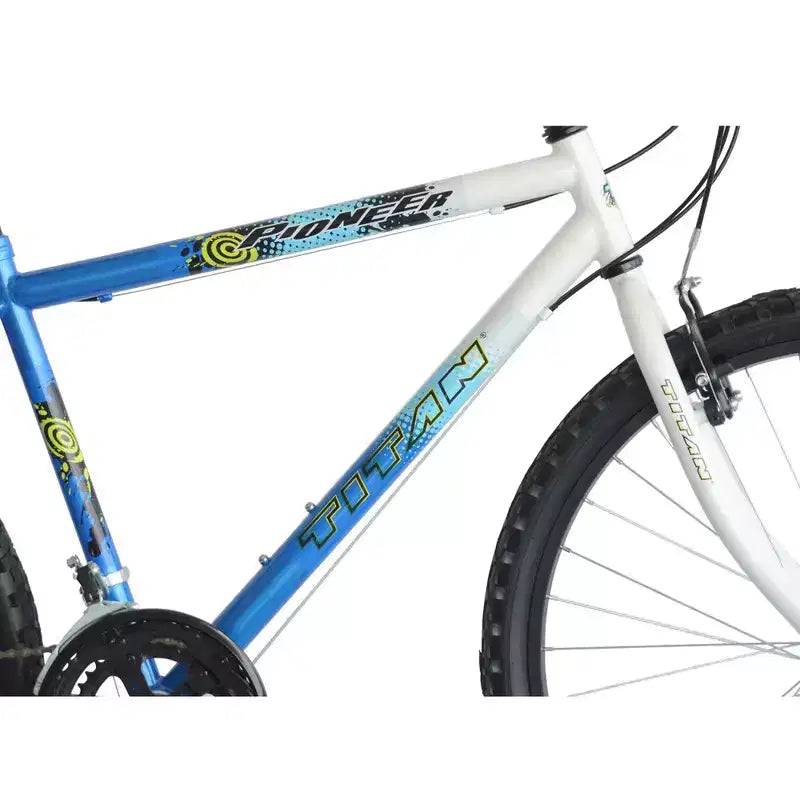 Vélo tout terrain homme Titan Bikes Pioneer 12 vitesses, bleu