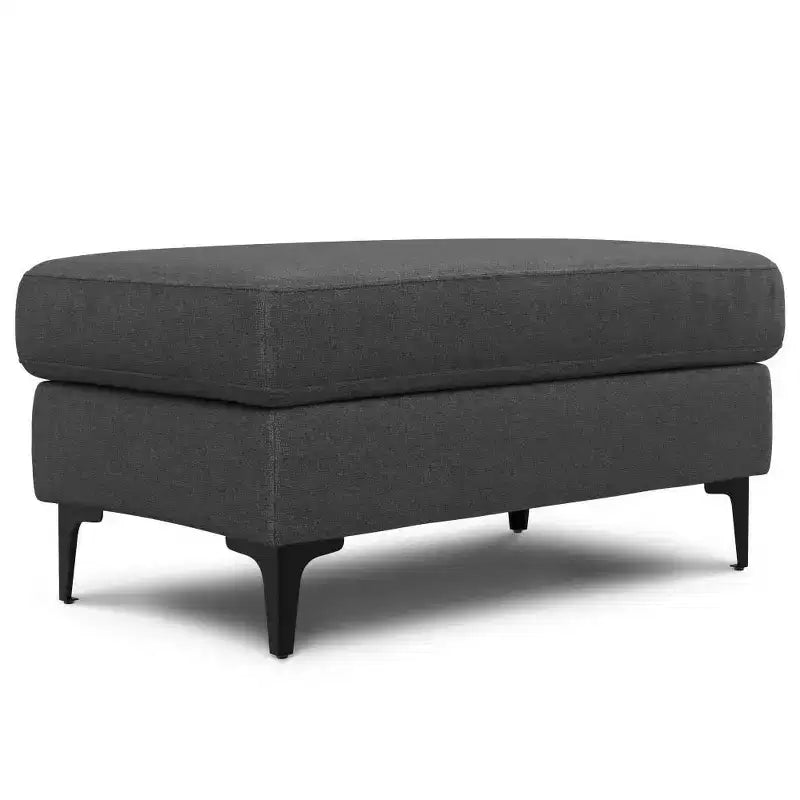 Pouf WyndenHall Lana Mid-Century en tissu Performance