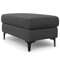 Pouf WyndenHall Lana Mid-Century en tissu Performance