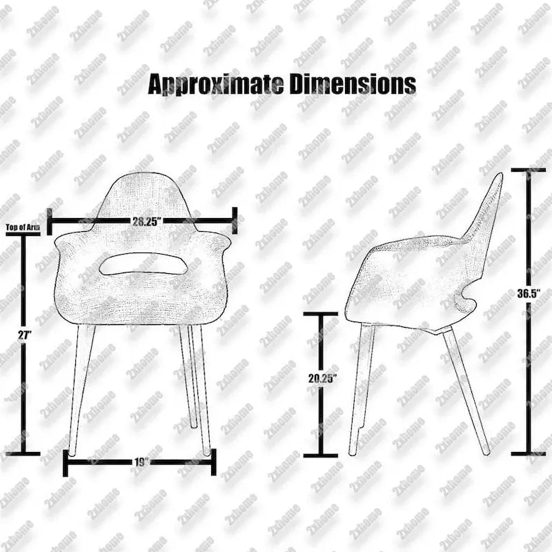 Lot de 2 fauteuils modernes rembourrés en tissu organique avec pieds en bois noyer brun foncé pour salle à manger, bureau ou fauteuil d'appoint