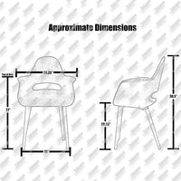 Lot de 2 fauteuils modernes rembourrés en tissu organique avec pieds en bois noyer brun foncé pour salle à manger, bureau ou fauteuil d'appoint