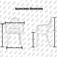Fauteuil moderne rembourré en tissu organique avec pieds en bois naturel pour salle à manger, bureau ou chaise d'appoint de détente