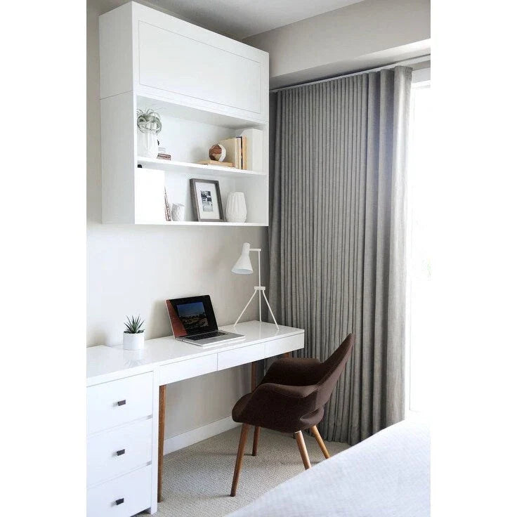 Fauteuil moderne rembourré en tissu organique avec pieds en bois naturel pour salle à manger, bureau ou chaise d'appoint de détente