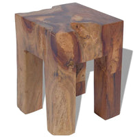 vidaXL Tabouret en bois de teck massif, petite table d'appoint, marron - 30 x 30 x 40 cm