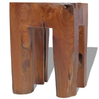 vidaXL Tabouret en bois de teck massif, petite table d'appoint, marron - 30 x 30 x 40 cm