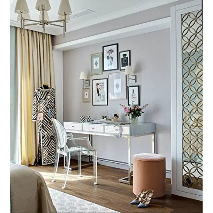 Chaises avec accoudoirs de salle à manger de cuisine de style design moderne en plastique moulé cristallin transparent, intérieur et extérieur