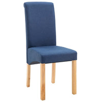 vidaXL Chaises de salle à manger 4 pcs Tissu bleu