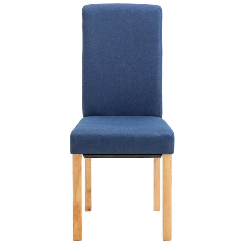 vidaXL Chaises de salle à manger 4 pcs Tissu bleu