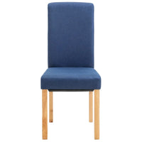 vidaXL Chaises de salle à manger 4 pcs Tissu bleu
