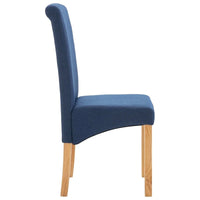 vidaXL Chaises de salle à manger 4 pcs Tissu bleu