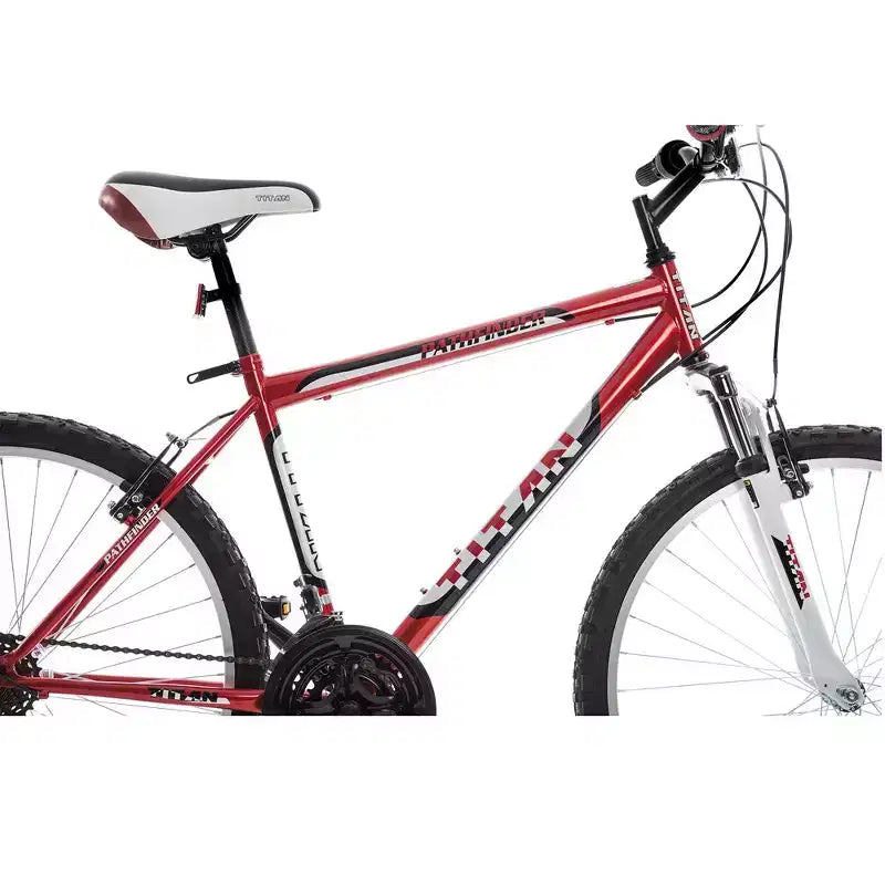 Vélo tout terrain homme Titan Pathfinder 18 vitesses tous terrains avec suspension à amortisseur avant
