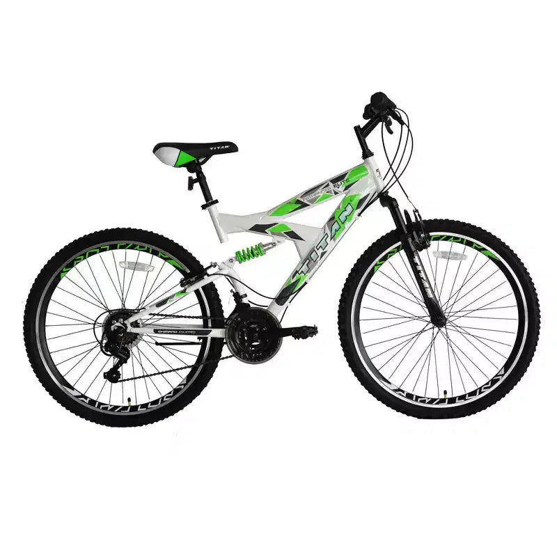 VTT tout-terrain Titan Pathfinder 21 vitesses pour homme avec double suspension