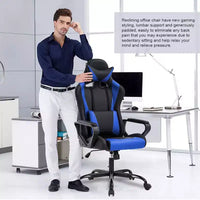 FDW Chaise de Bureau Chaise Gaming Chaise de Bureau Fauteuil de Direction avec Support Lombaire Tabouret Réglable Chaise d'Ordinateur Pivotante à Roulettes