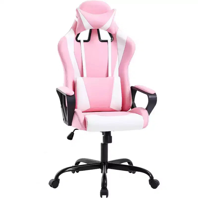 FDW Chaise de Bureau Chaise Gaming Chaise de Bureau Fauteuil de Direction avec Support Lombaire Tabouret Réglable Chaise d'Ordinateur Pivotante à Roulettes