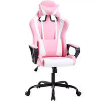 FDW Chaise de Bureau Chaise Gaming Chaise de Bureau Fauteuil de Direction avec Support Lombaire Tabouret Réglable Chaise d'Ordinateur Pivotante à Roulettes