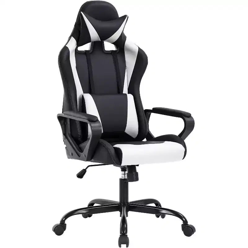FDW Chaise de Bureau Chaise Gaming Chaise de Bureau Fauteuil de Direction avec Support Lombaire Tabouret Réglable Chaise d'Ordinateur Pivotante à Roulettes