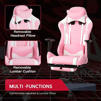 FDW Chaise de Bureau Gaming Fauteuil de Bureau Chaise de Direction Ergonomique en Cuir PU à Dossier Haut avec Support Lombaire et Repose-Pieds