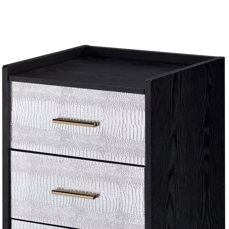 Armoires Myles 17 po - Acme Furniture : cadre métallique, rangement à bijoux 5 portes, sans montage requis