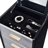 Armoires Myles 17 po - Acme Furniture : cadre métallique, rangement à bijoux 5 portes, sans montage requis