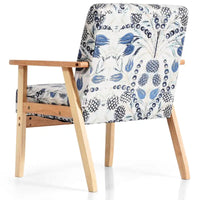 Gymax Lot de 2 fauteuils d'appoint rembourrés pour bureau à domicile avec bois – 25 x 26,5 x 32