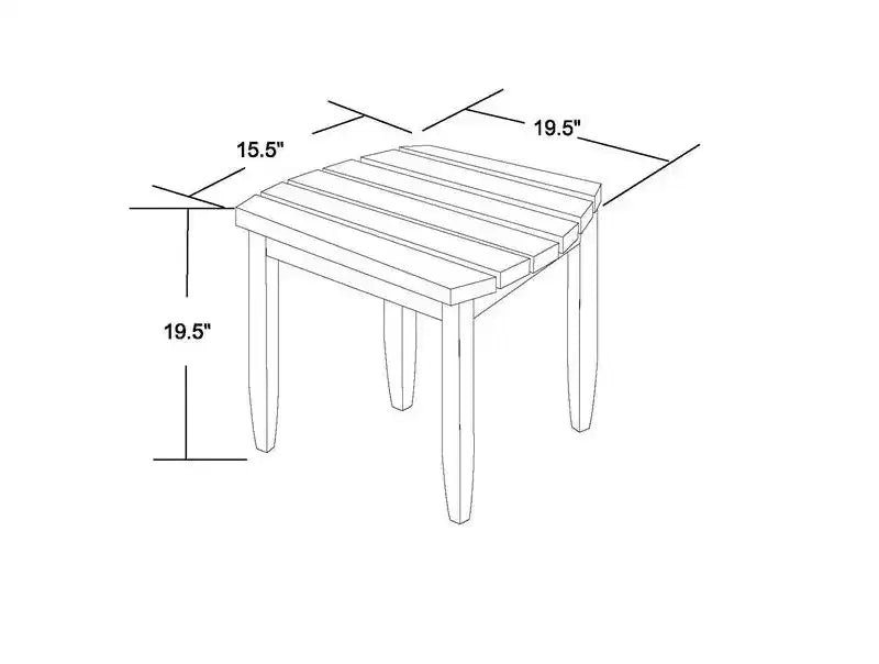 Table d'appoint en bois massif noyer Jiallo collection Oceanic