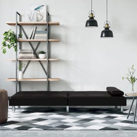 vidaXL Canapé-lit pliant avec porte-gobelets en similicuir - 78,7 x 35 x 27,6