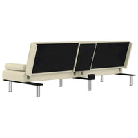 vidaXL Canapé-lit pliant avec porte-gobelets en similicuir - 78,7 x 35 x 27,6