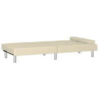 vidaXL Canapé-lit pliant avec porte-gobelets en similicuir - 78,7 x 35 x 27,6