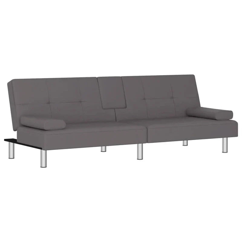 vidaXL Canapé-lit pliant avec porte-gobelets en similicuir - 78,7 x 35 x 27,6