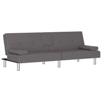 vidaXL Canapé-lit pliant avec porte-gobelets en similicuir - 78,7 x 35 x 27,6