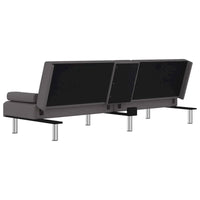 vidaXL Canapé-lit pliant avec porte-gobelets en similicuir - 78,7 x 35 x 27,6